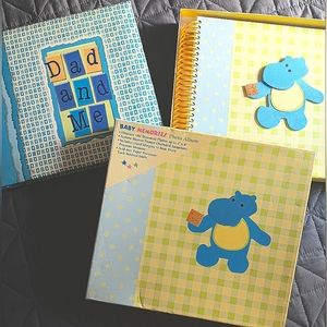 Unused Vtg Baby Boy Memory Album & Daddy Photo Album